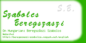 szabolcs beregszaszi business card